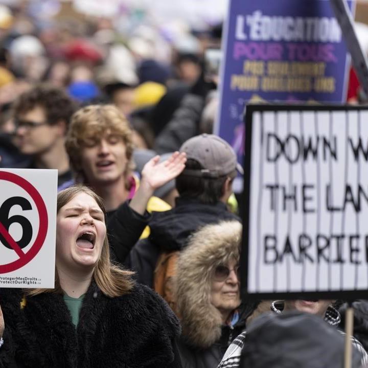 Protesters condemn Quebec plan to double tuition for out-of-province students